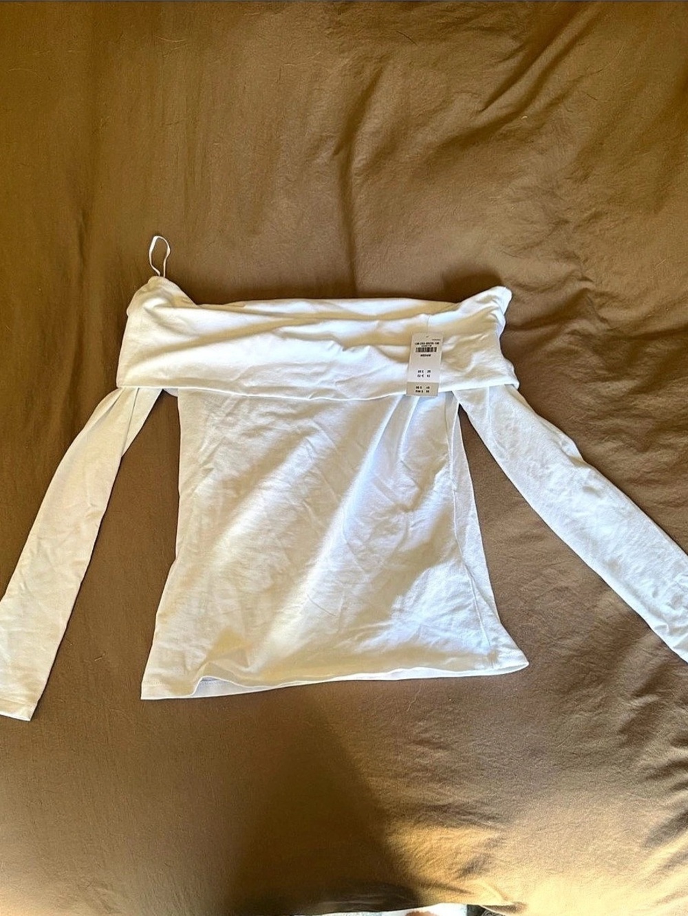 BNWT Abercrombie & Fitch Long-Sleeve Cotton-Blend Seamless fabric Tuck-able shir